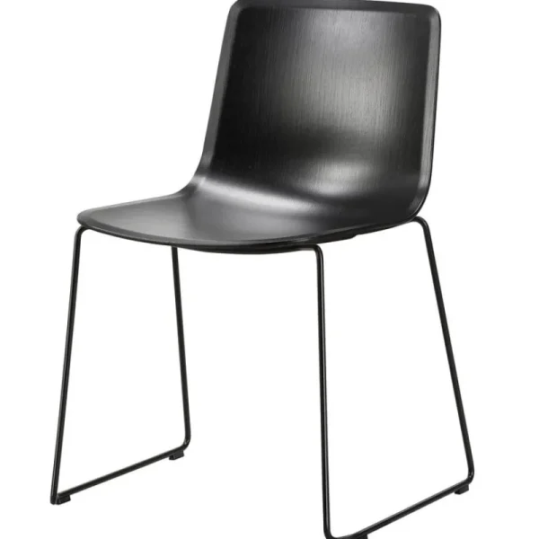 Normann Copenhagen Sitzgelegenheiten-Fredericia Stuhl Pato, Kufengestell, schwarz