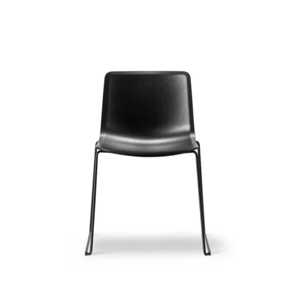 Normann Copenhagen Sitzgelegenheiten-Fredericia Stuhl Pato, Kufengestell, schwarz
