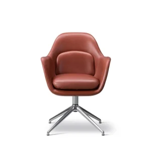 Vitra Sitzgelegenheiten-Fredericia Swoon Stuhl, drehbarer Fuß, Chrom – Omni 293
