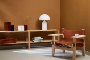 Vitra Sitzgelegenheiten-Fredericia The Spanish Chair, cognacfarbenes Leder - Eiche geseift
