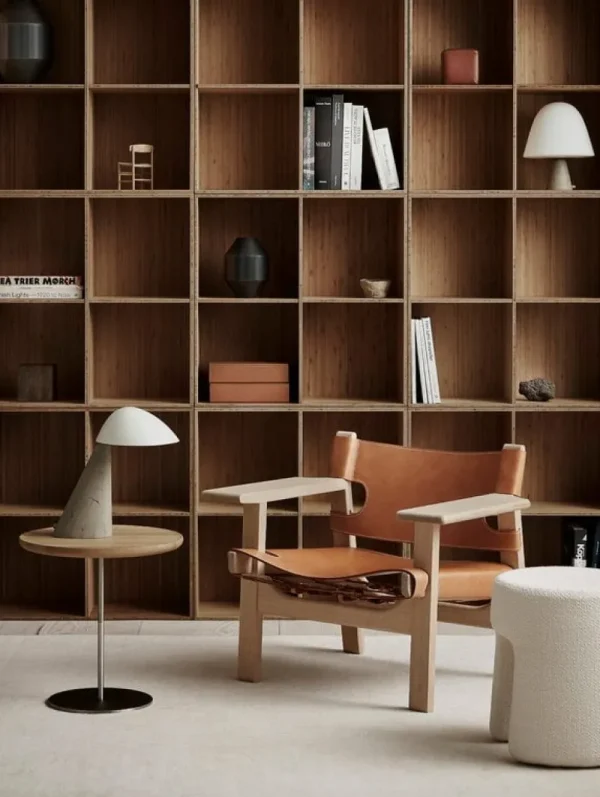 Vitra Sitzgelegenheiten-Fredericia The Spanish Chair, cognacfarbenes Leder - Eiche geseift