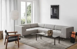 Audo Copenhagen Sitzgelegenheiten-Fredericia The Spanish Chair, schwarzes Leder - Nussbaum geölt