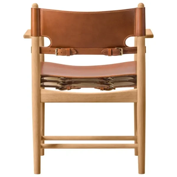 Carl Hansen & Su00f8n Sitzgelegenheiten-Fredericia The Spanish Dining Chair mit Armlehnen, cognacfarbenes Leder