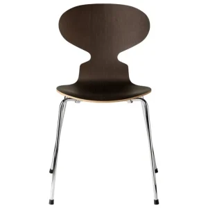 Form & Refine Sitzgelegenheiten-Fritz Hansen Ant Stuhl 3101, Eiche dunkel gebeizt - Chrom