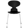 Woodnotes Sitzgelegenheiten-Fritz Hansen Ant Stuhl 3101, schwarze Esche - Chrom