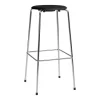 HAY Sitzgelegenheiten-Fritz Hansen Barhocker High Dot, 76 cm, Chrom - Esche schwarz furniert