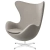 Woodnotes Sitzgelegenheiten-Fritz Hansen Egg Loungesessel, satinpoliertes Aluminium - Light Beige 1120