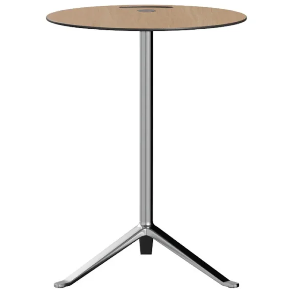 Swedese Tische-Fritz Hansen Little Friend KS12 Beistelltisch, hochglanzpol. Alum. - Eiche