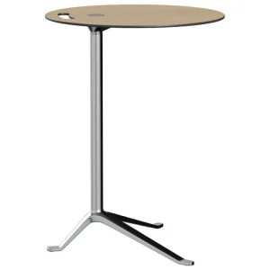 Swedese Tische-Fritz Hansen Little Friend KS12 Beistelltisch, hochglanzpol. Alum. - Eiche
