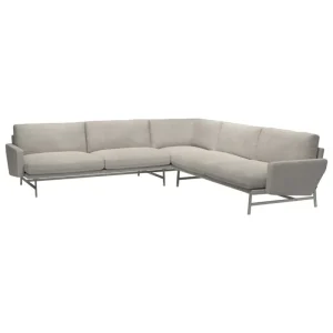 Fritz Hansen Sofas Und Liegen-PL115 Lissoni Ecksofa, matt polierter Stahl - Clay 0012