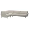 Fredericia Sofas Und Liegen-Fritz Hansen PL114 Lissoni Ecksofa, links, Stahl matt poliert - Clay 0012