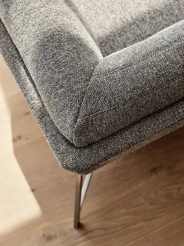 Fritz Hansen Sofas Und Liegen-PL114 Lissoni Ecksofa, rechts, Stahl matt poliert - Moss 015