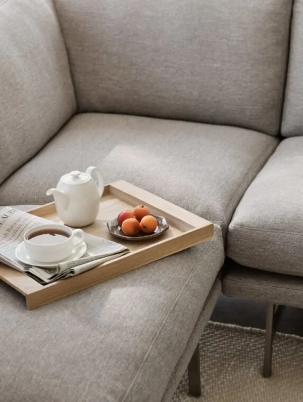 Fritz Hansen Sofas Und Liegen-PL115 Lissoni Ecksofa, matt polierter Stahl - Clay 0012