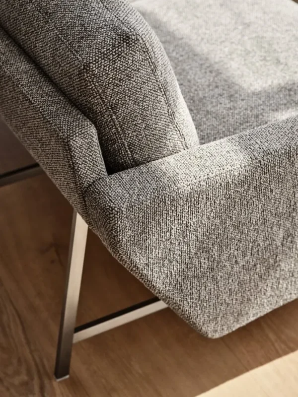 Fritz Hansen Sofas Und Liegen-PL114 Lissoni Ecksofa, rechts, Stahl matt poliert - Moss 015