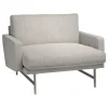 HAY Sitzgelegenheiten-Fritz Hansen PL111 Lissoni Loungesessel, matt polierter Stahl - Clay 0012