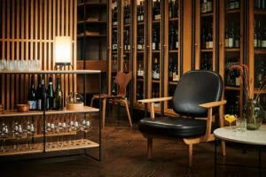 &Tradition Tische-Fritz Hansen Planner MC300 Couchtisch, rund, Schwarz - Marmor Cream