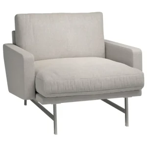 HAY Sitzgelegenheiten-Fritz Hansen PL111S Lissoni Loungesessel, matt polierter Stahl - Clay 0012