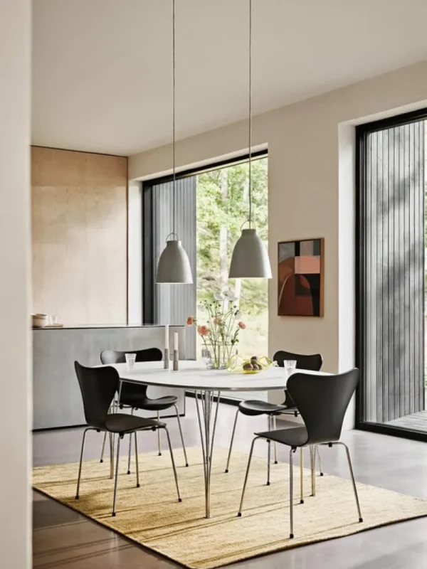 Fritz Hansen Sitzgelegenheiten-Serie 7 3107 Stuhl, Chrom - Schwarz