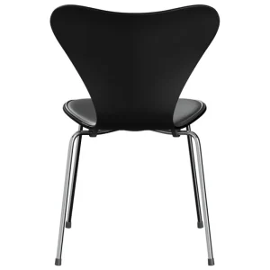 Fritz Hansen Sitzgelegenheiten-Series 7 3107 Stuhl, Chrom - schw. Esche - schw. Essential Leder