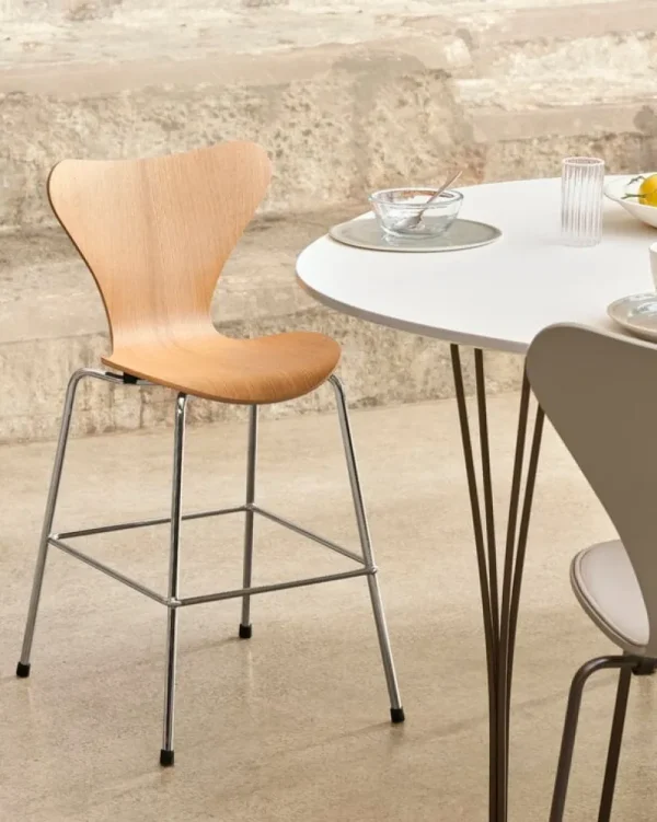 Kinder Fritz Hansen Möbel Für Das Kinderzimmer^Series 7 Junior Stuhl, Eiche – Chrom