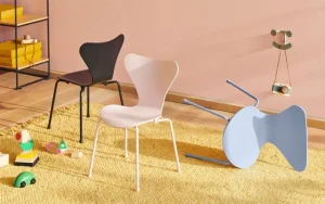Kinder Fritz Hansen Möbel Für Das Kinderzimmer^Series 7 Kinderstuhl, Schwarz