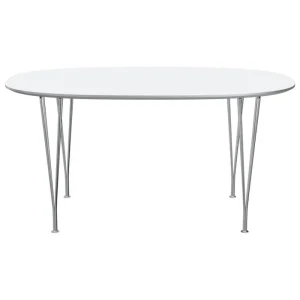 &Tradition Tische-Fritz Hansen Superellipse Tisch, Chrom - weißes Laminat