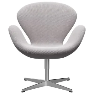 Artek Sitzgelegenheiten-Fritz Hansen Swan 3320 Loungesessel, Aluminium geb. - Serp. Grau-Beige, 0118