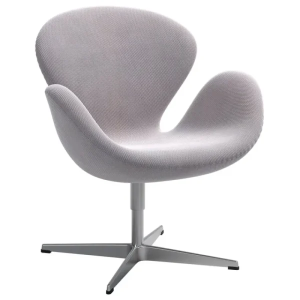 Artek Sitzgelegenheiten-Fritz Hansen Swan 3320 Loungesessel, Aluminium geb. - Serp. Grau-Beige, 0118