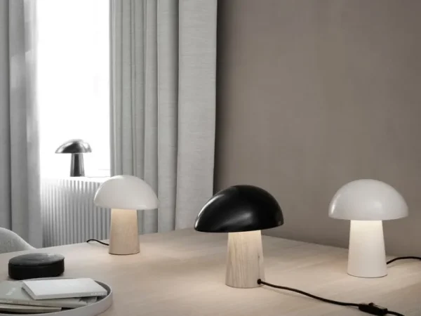 Tom Dixon Tischlampen-Fritz Hansen Tischleuchte Night Owl, Smokey White