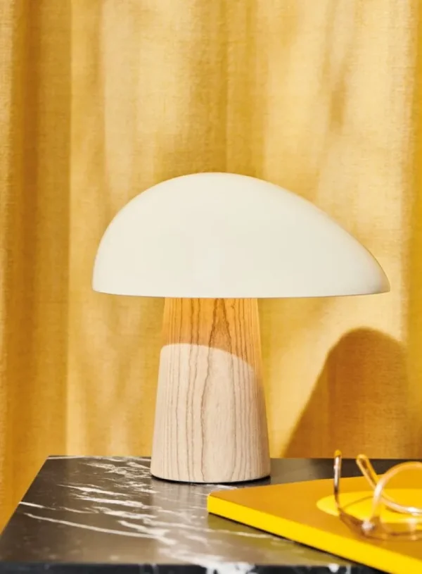 Stilnovo Tischlampen-Fritz Hansen Tischleuchte Night Owl, Smokey White – Esche