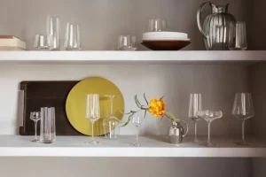 Georg Jensen Gläser Und Tassen^Bernadotte Gläser, hoch, 6 Stück