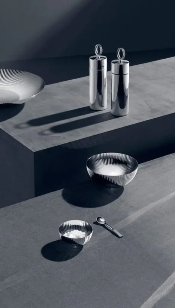 Georg Jensen Küchenutensilien^Bernadotte Salz- und Pfeffermühlenset