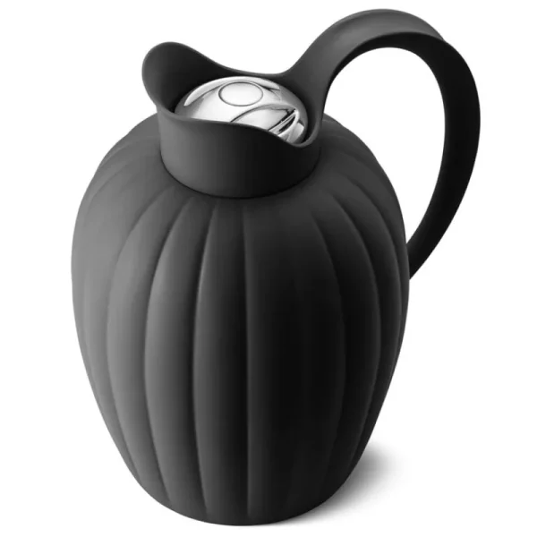 Georg Jensen Karaffen Und Krüge^Bernadotte Thermoskanne, 1 L, Mitternachtsschwarz