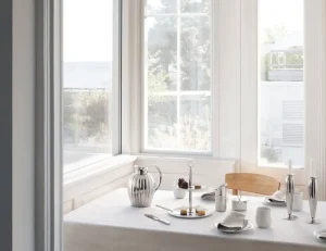Georg Jensen Geschirr^Bernadotte Zuckerdose inkl. Löffel