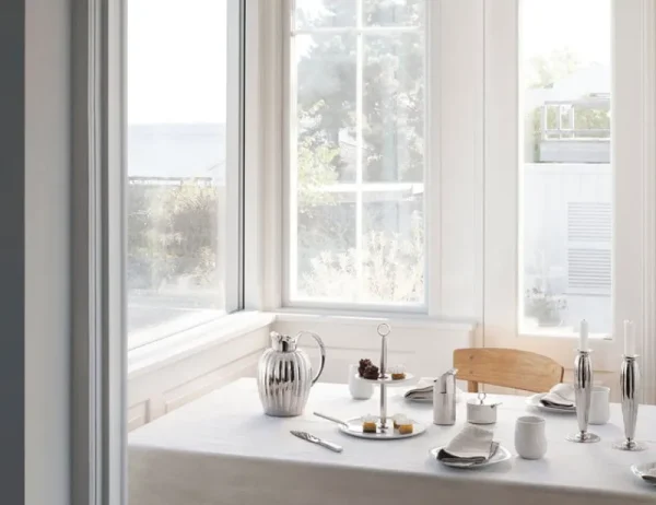 Georg Jensen Geschirr^Bernadotte Zuckerdose inkl. Löffel