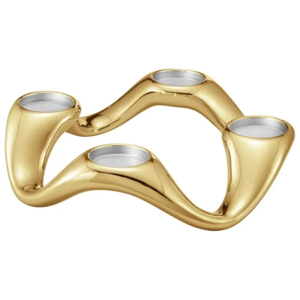 Marimekko Kerzen Und Kerzenhalter-Georg Jensen Cobra Kerzenhalter, rund, Gold