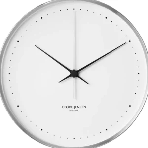 Architectmade Uhren-Georg Jensen Henning Koppel Wanduhr, 40 cm, Edelstahl - weiß