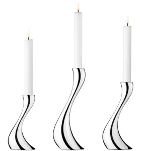 STOFF Copenhagen Kerzen Und Kerzenhalter-Georg Jensen Kerzenständer Cobra, 3 Stück