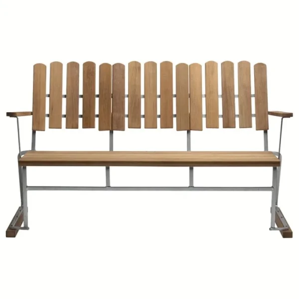Grythyttan Stu00e5lmu00f6bler Terrassenmöbel^Grythyttan Stålmöbler Sofa 6, feuerverzinkter Stahl - Teakholz