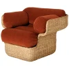 GUBI Sitzgelegenheiten-Basket Loungesessel, Rattan - Belsuede Special FR 133