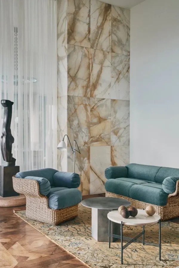 Normann Copenhagen Sitzgelegenheiten-GUBI Basket Loungesessel, Rattan - Sunday 002