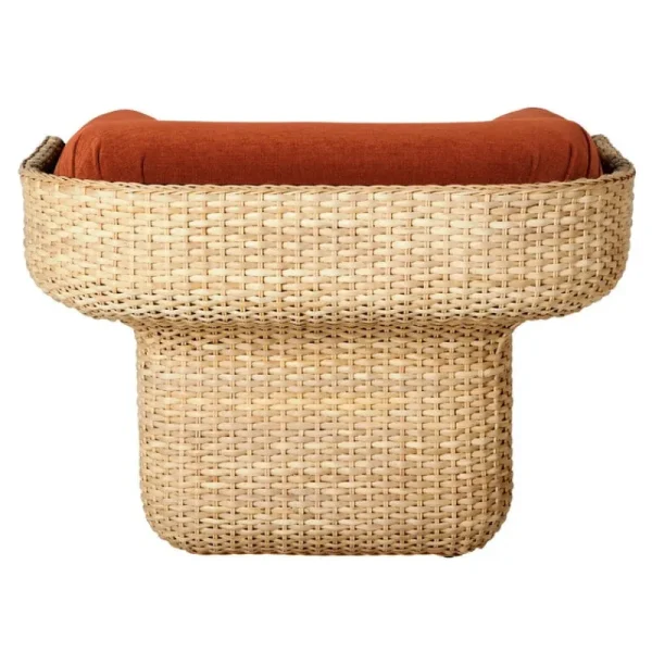 GUBI Sitzgelegenheiten-Basket Loungesessel, Rattan - Belsuede Special FR 133