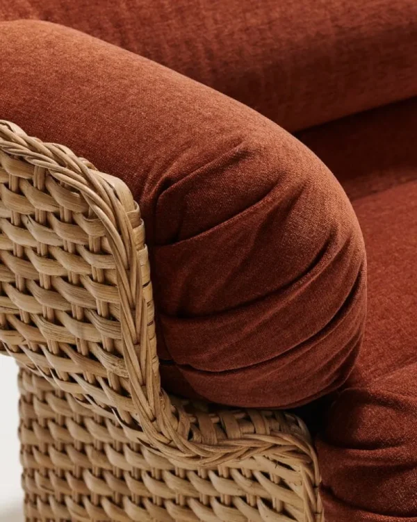 GUBI Sitzgelegenheiten-Basket Loungesessel, Rattan - Belsuede Special FR 133