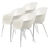Hem Sitzgelegenheiten-GUBI Bat Stuhl, Alabasterweiß - Chromfuß, 4er-Set