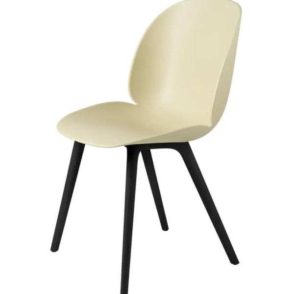 HAY Sitzgelegenheiten-GUBI Beetle Stuhl, Kunststoffausführung, Schwarz – Pastellgrün