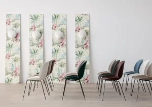 Artek Sitzgelegenheiten-GUBI Beetle Stuhl, Mattschwarz – Pastellgrün