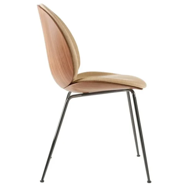 Normann Copenhagen Sitzgelegenheiten-GUBI Beetle Stuhl, schwarzes Chrom - Walnuss - Flair Sp. FR 134