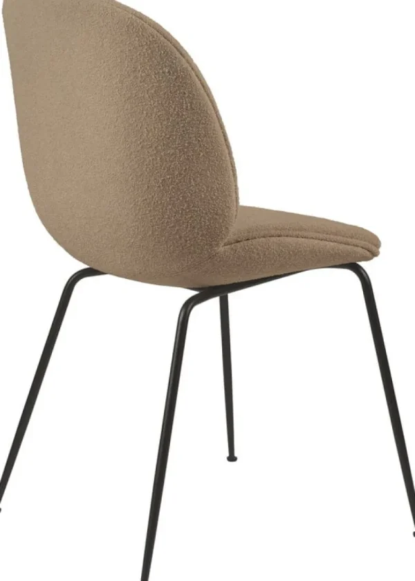 Nikari Sitzgelegenheiten-GUBI Beetle Stuhl Stahl schwarz – Light Boucle 03