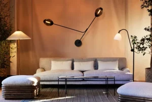 GUBI Terrassenmöbel | Sitzgelegenheiten^Bohemian 72 Polsterhocker, Rattan – Diagonal Boucle 007