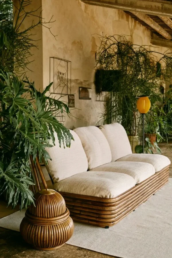 New Works Stehleuchten-GUBI Bohemian 72 Stehleuchte, Rattan